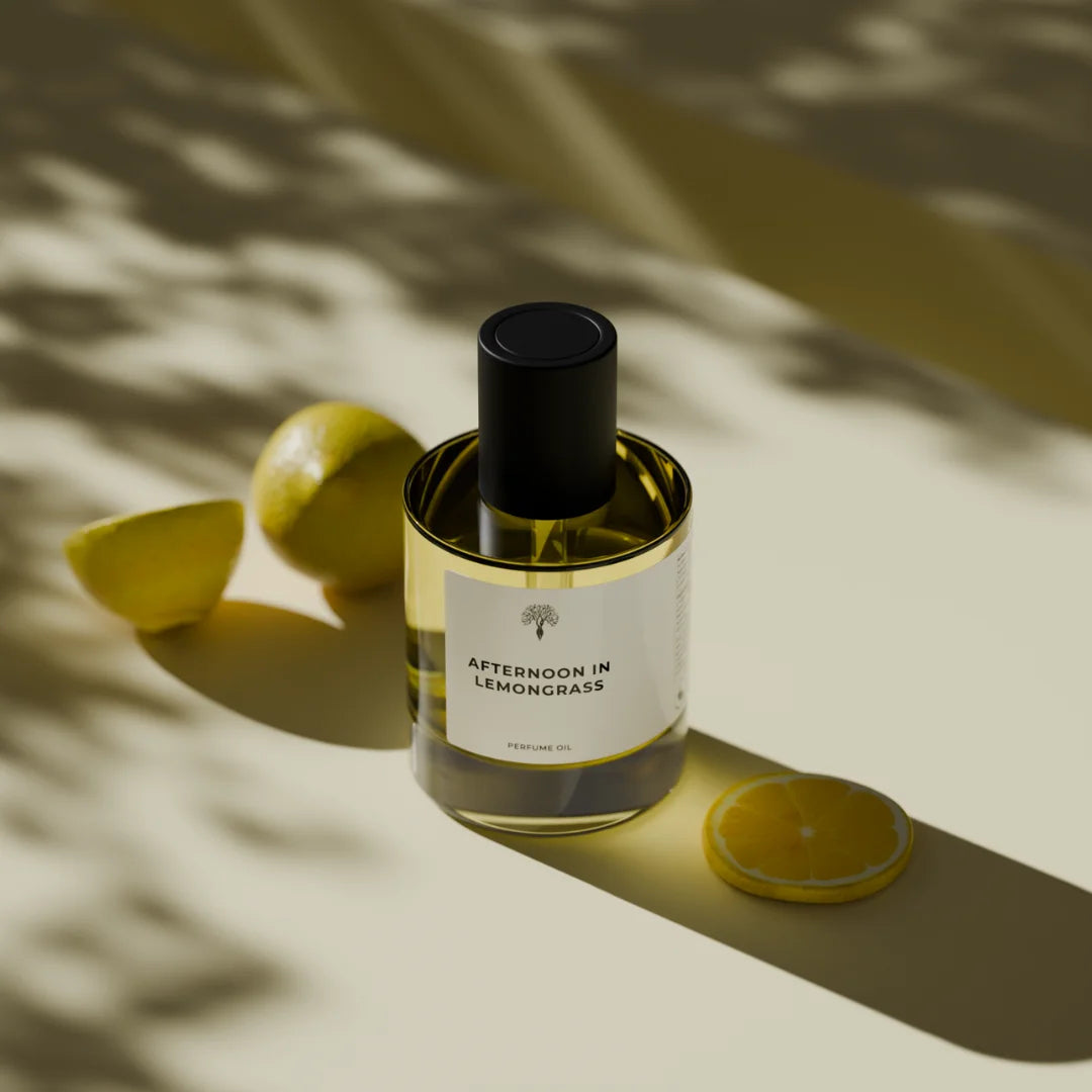 Afternoon in Lemongrass perfume bottle with dropper