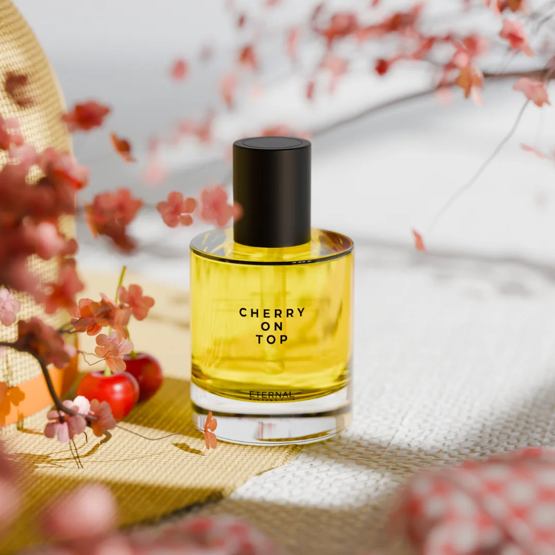 Cherry on top perfume oil bottle with a dropper