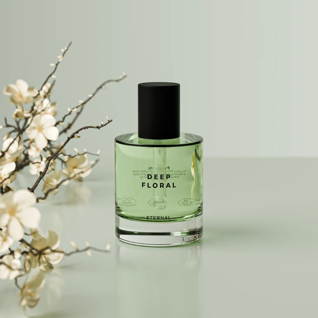 Deep Floral perfume bottle with dropper