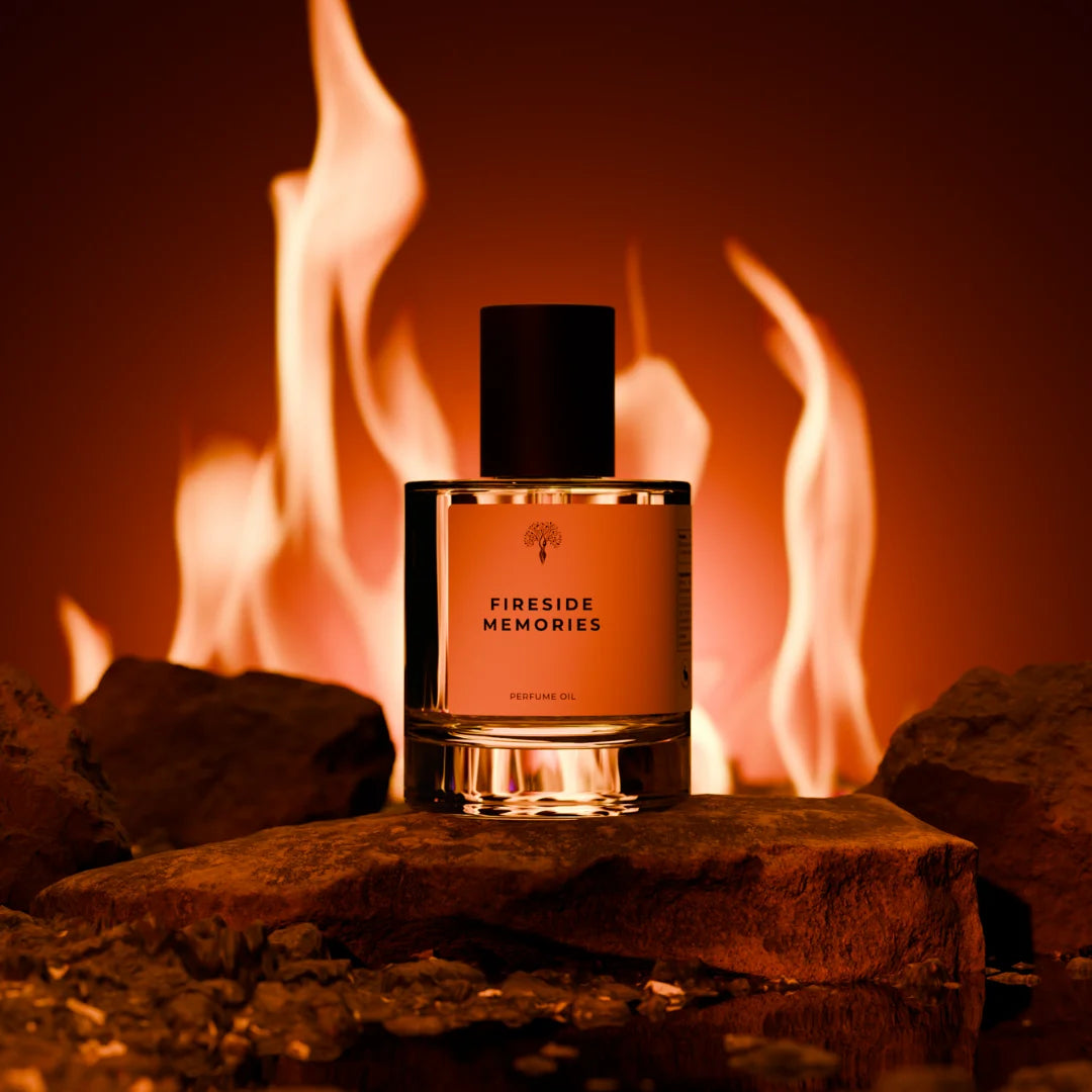 Fireside Memories perfume bottle with dropper