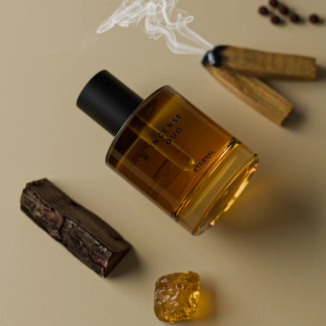 Incense Oud perfume bottle with dropper
