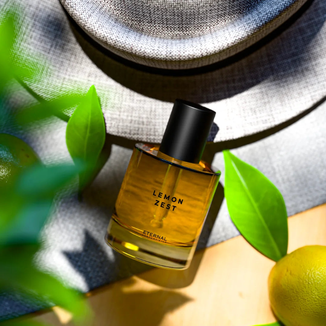 Lemon Zest perfume oil bottle with a dropper