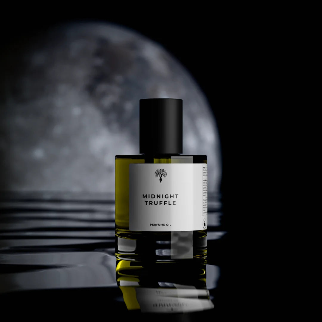 Midnight Truffle perfume bottle with dropper