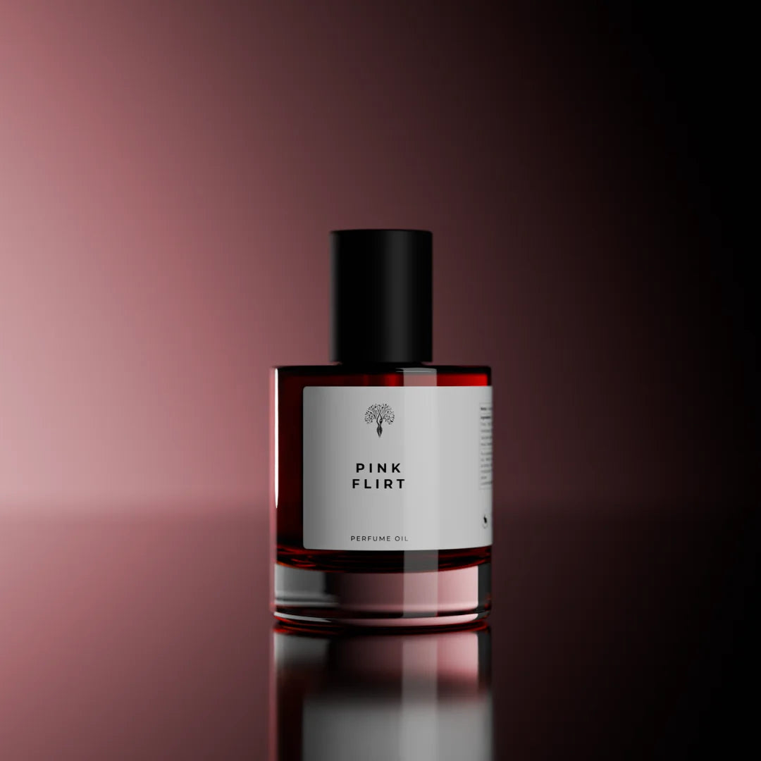 Pink Flirt perfume bottle with dropper