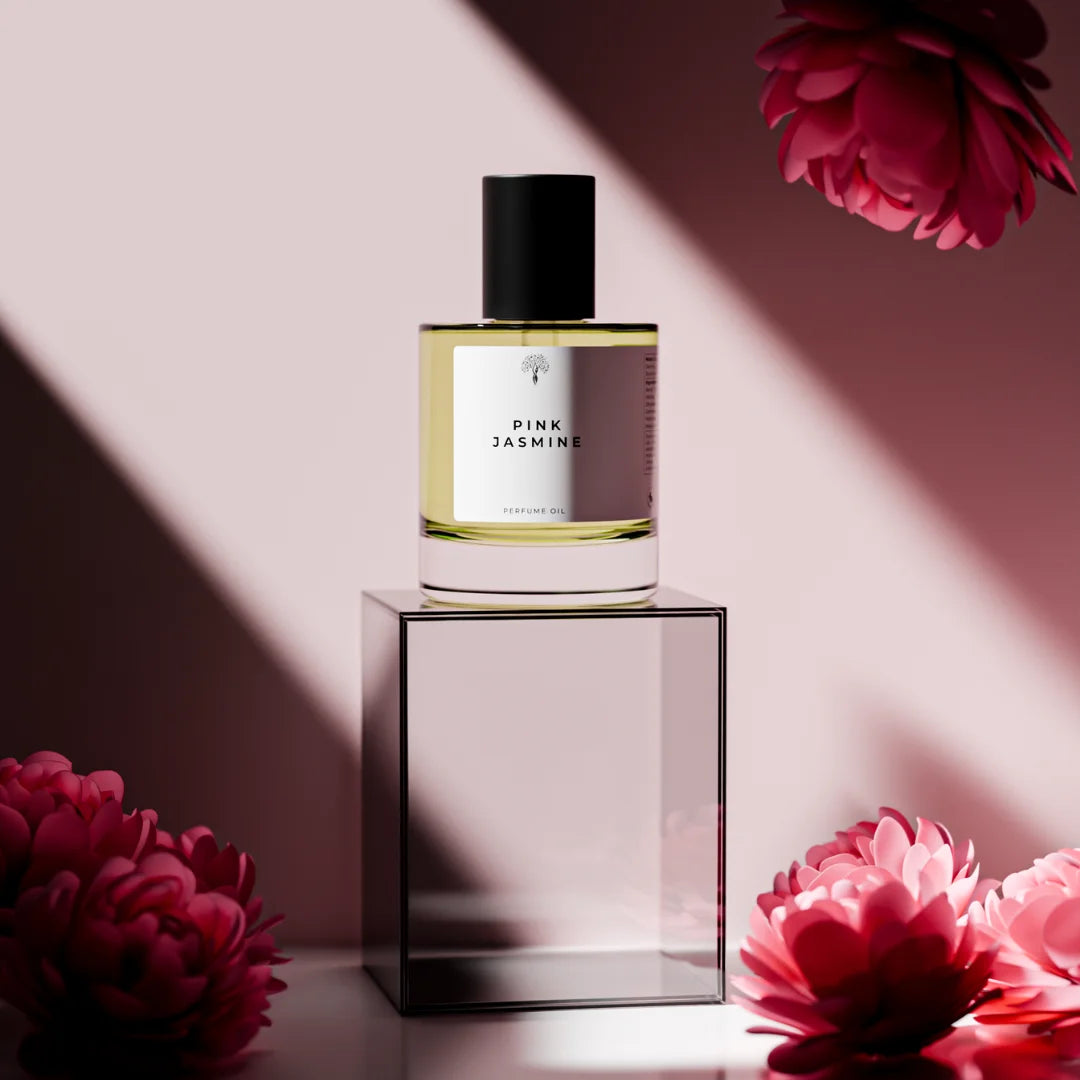 Pink Jasmine perfume bottle with dropper