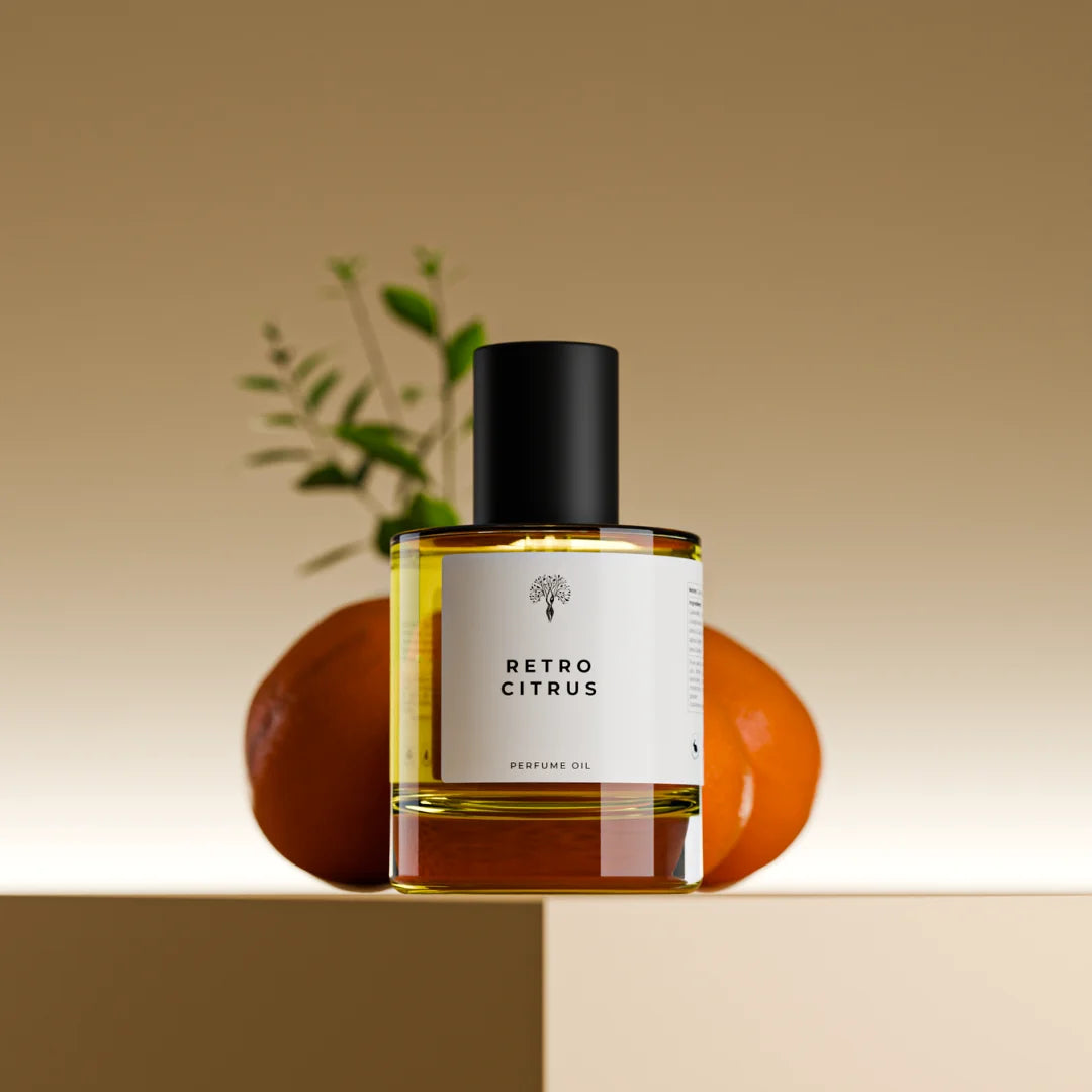 Retro Citrus perfume bottle with dropper