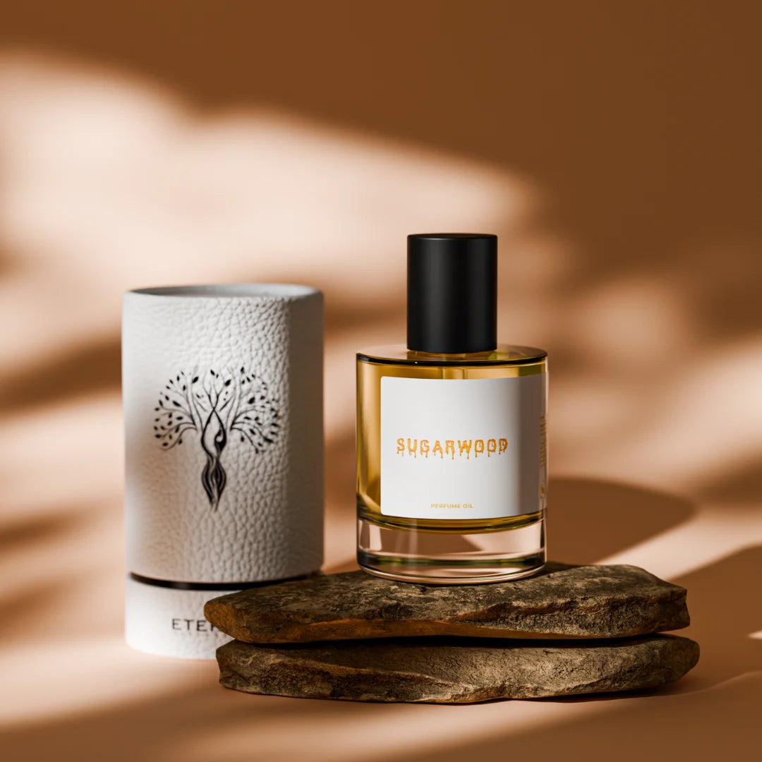 Sugarwood perfume bottle with dropper