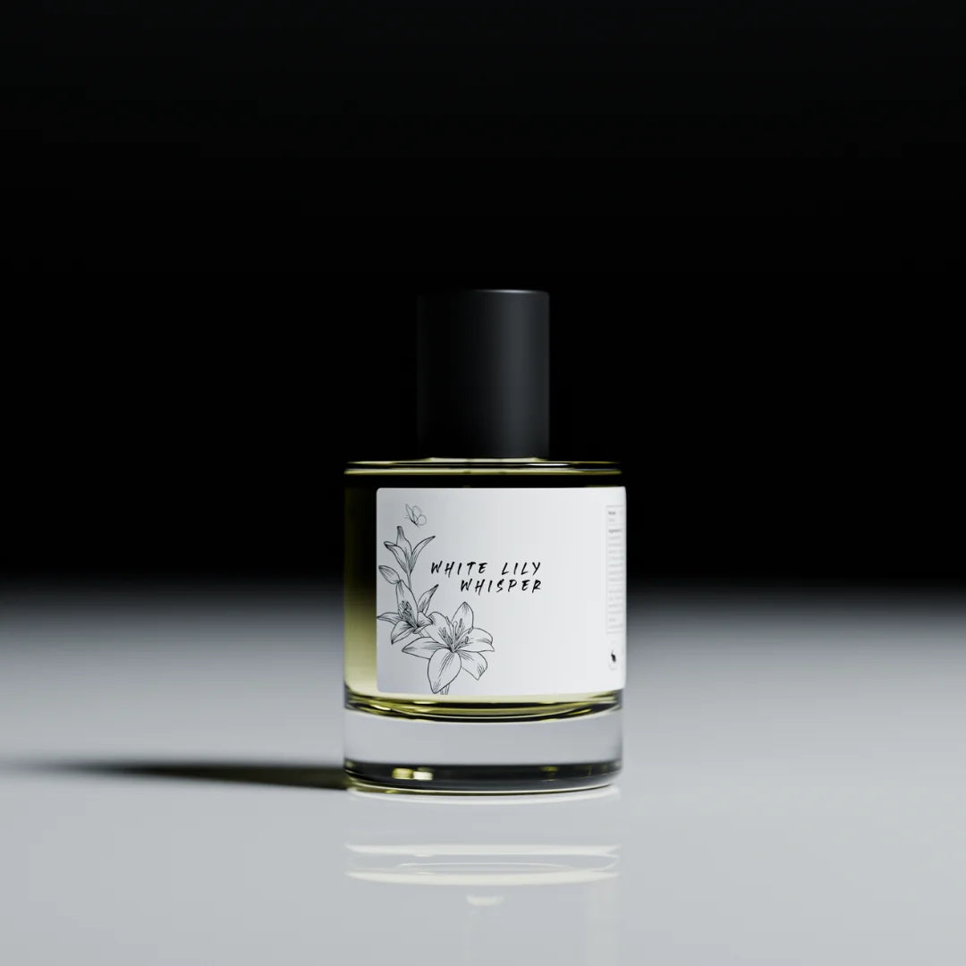 White Lily Whisper perfume bottle with dropper