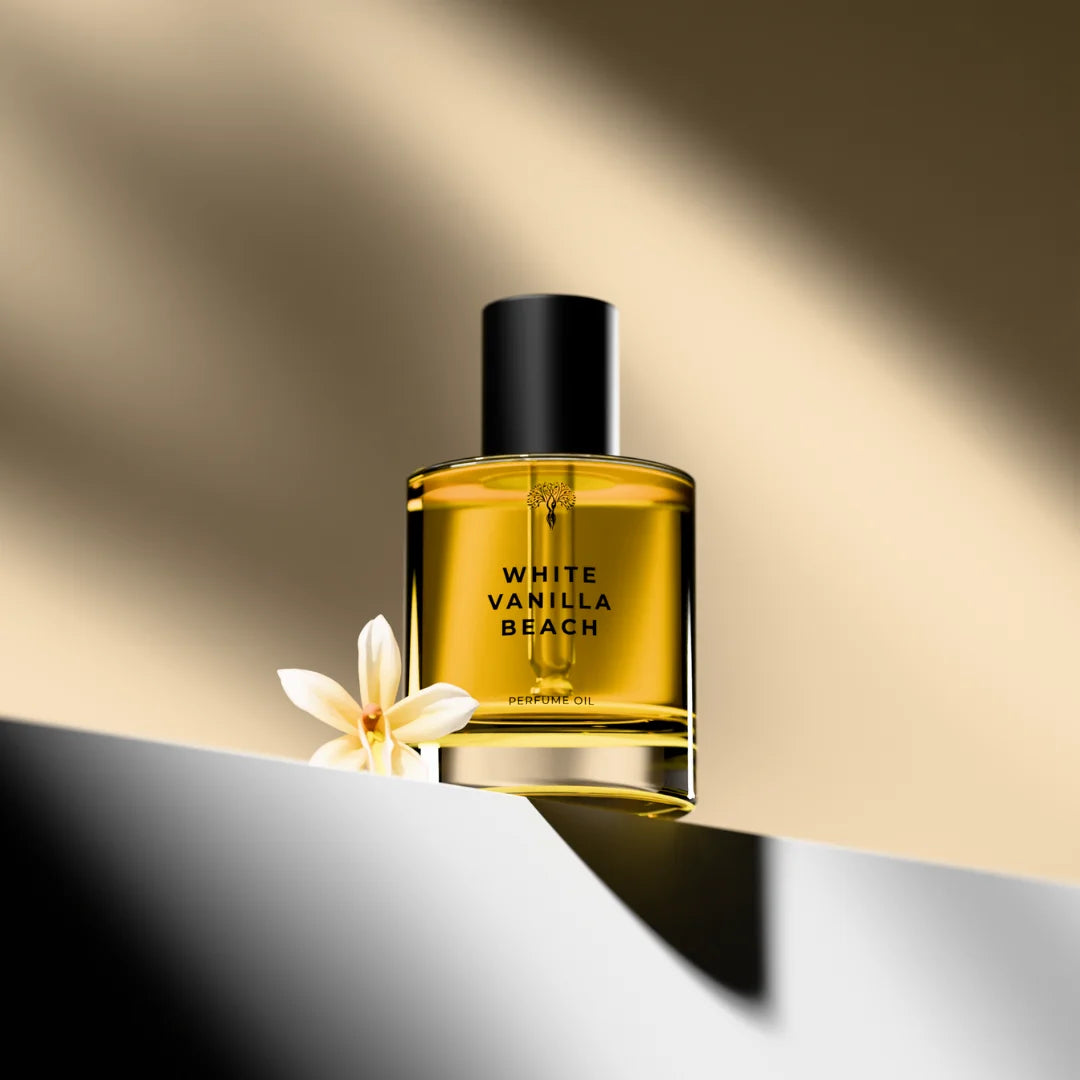 White Vanilla Beach perfume oil bottle picture