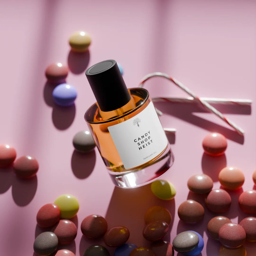 Candy Shop Heist perfume oil bottle with a dropper