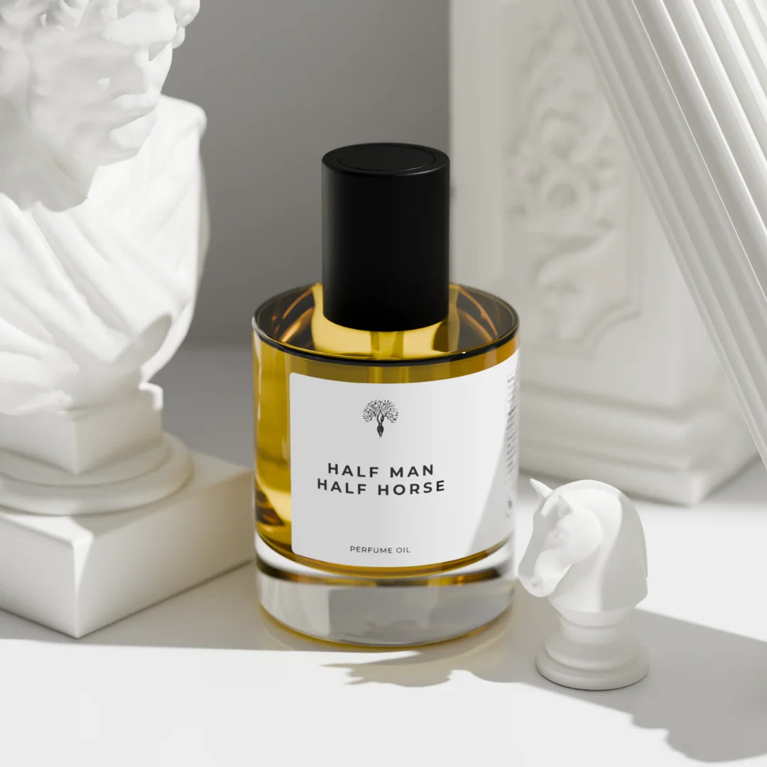 Half Man Half Horse perfume bottle with dropper