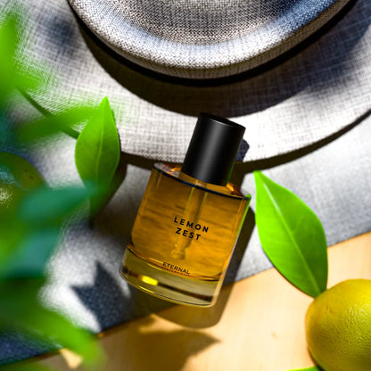 Lemon Zest perfume oil bottle with a dropper