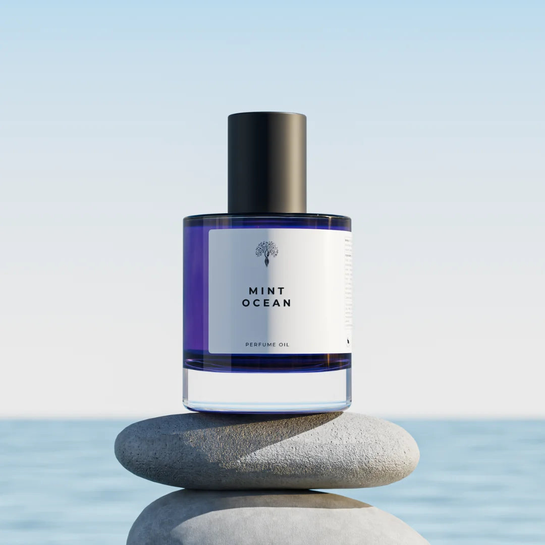 Mint Ocean perfume bottle with dropper