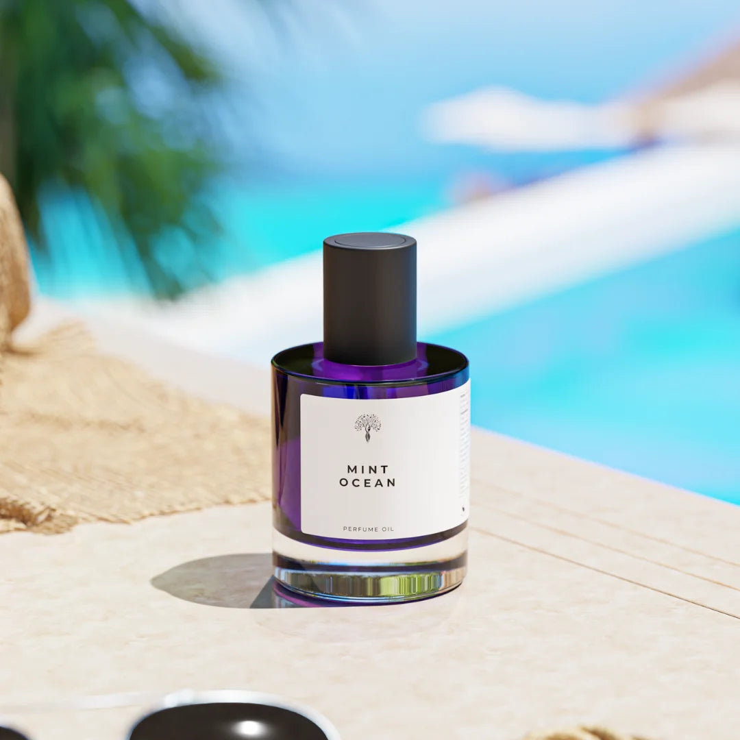 Mint Ocean perfume oil bottle with a dropper