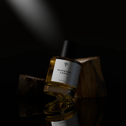 Rainwood Cabin perfume bottle with dropper