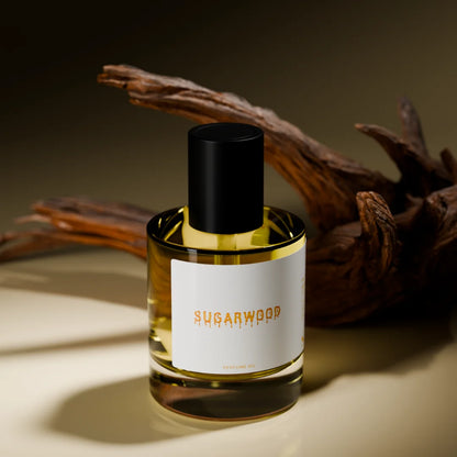 Sugarwood perfume oil bottle with a dropper