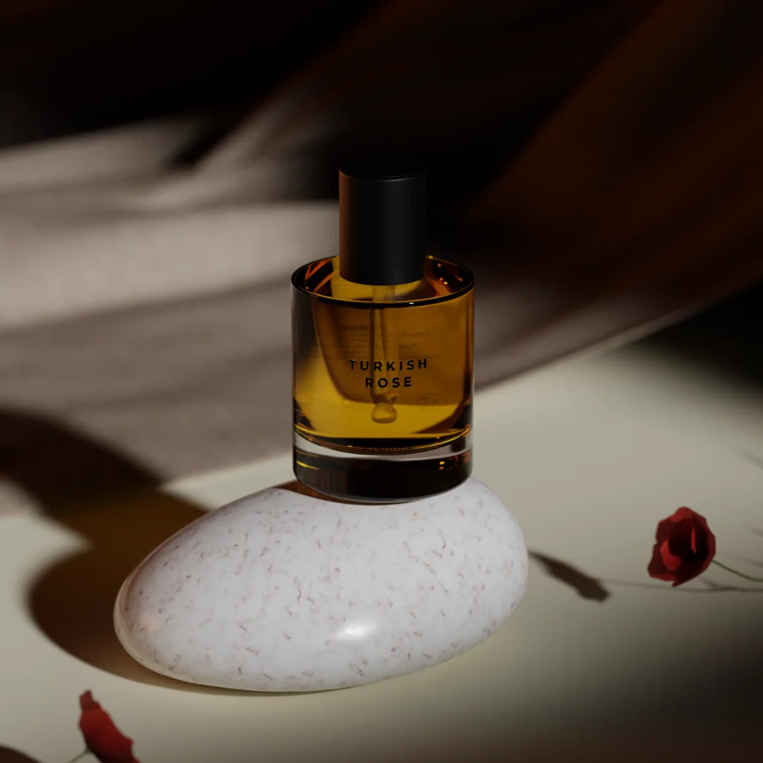 Turkish Rose perfume oil bottle with a dropper
